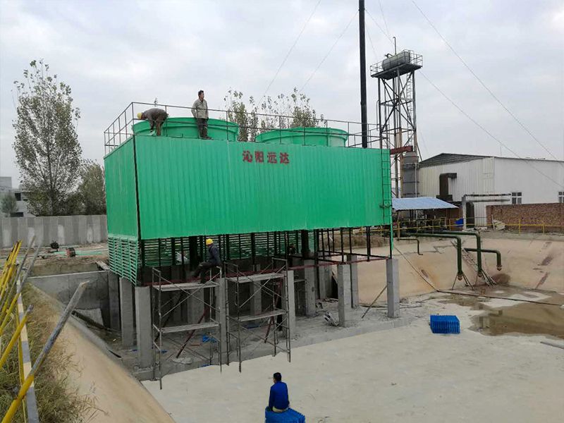 濮陽是盛鑫化工有限公司的工業(yè)10002的逆流式冷卻塔